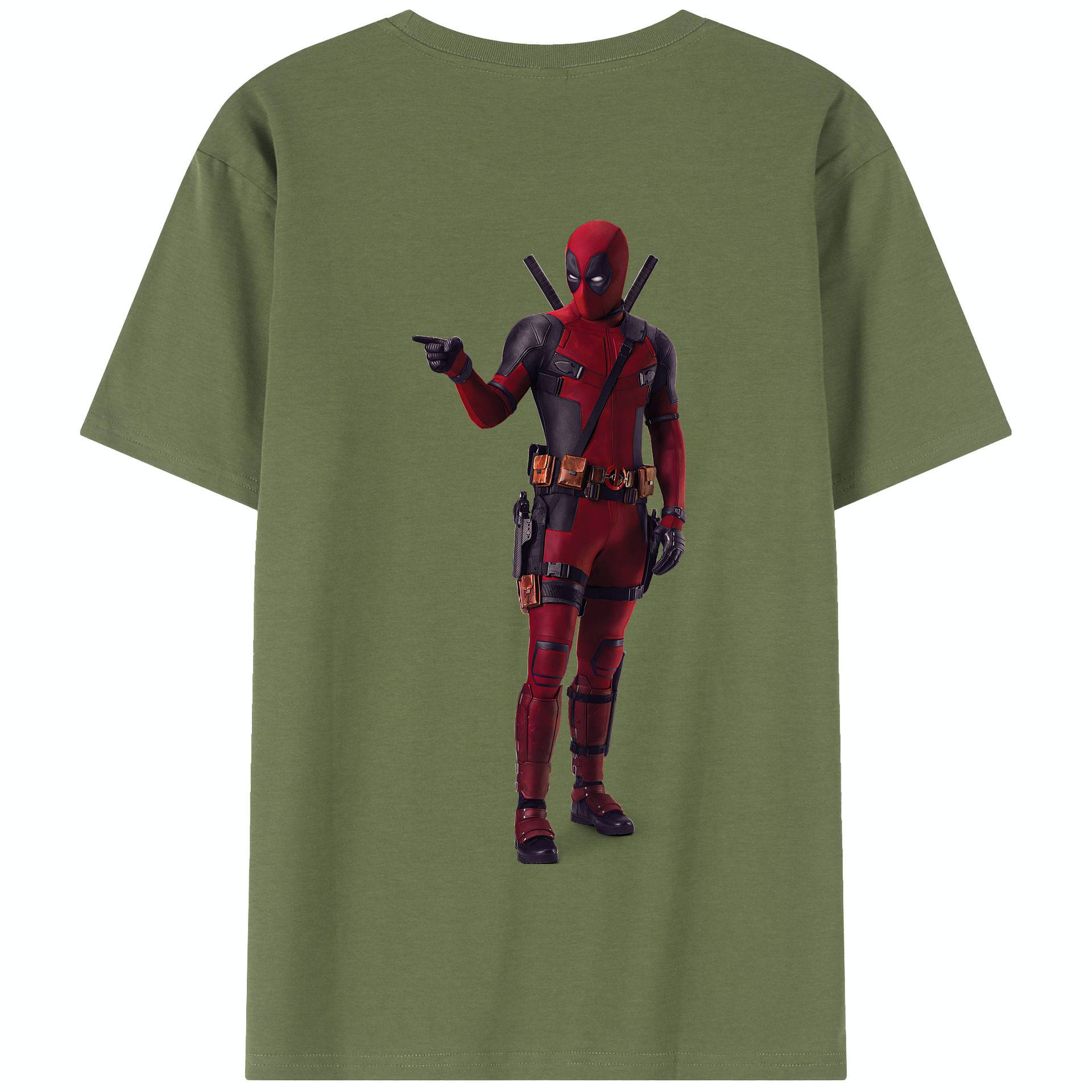 （画像用） Deadpool デッドプール 綿100％半袖Tシャツ（背面プリント）